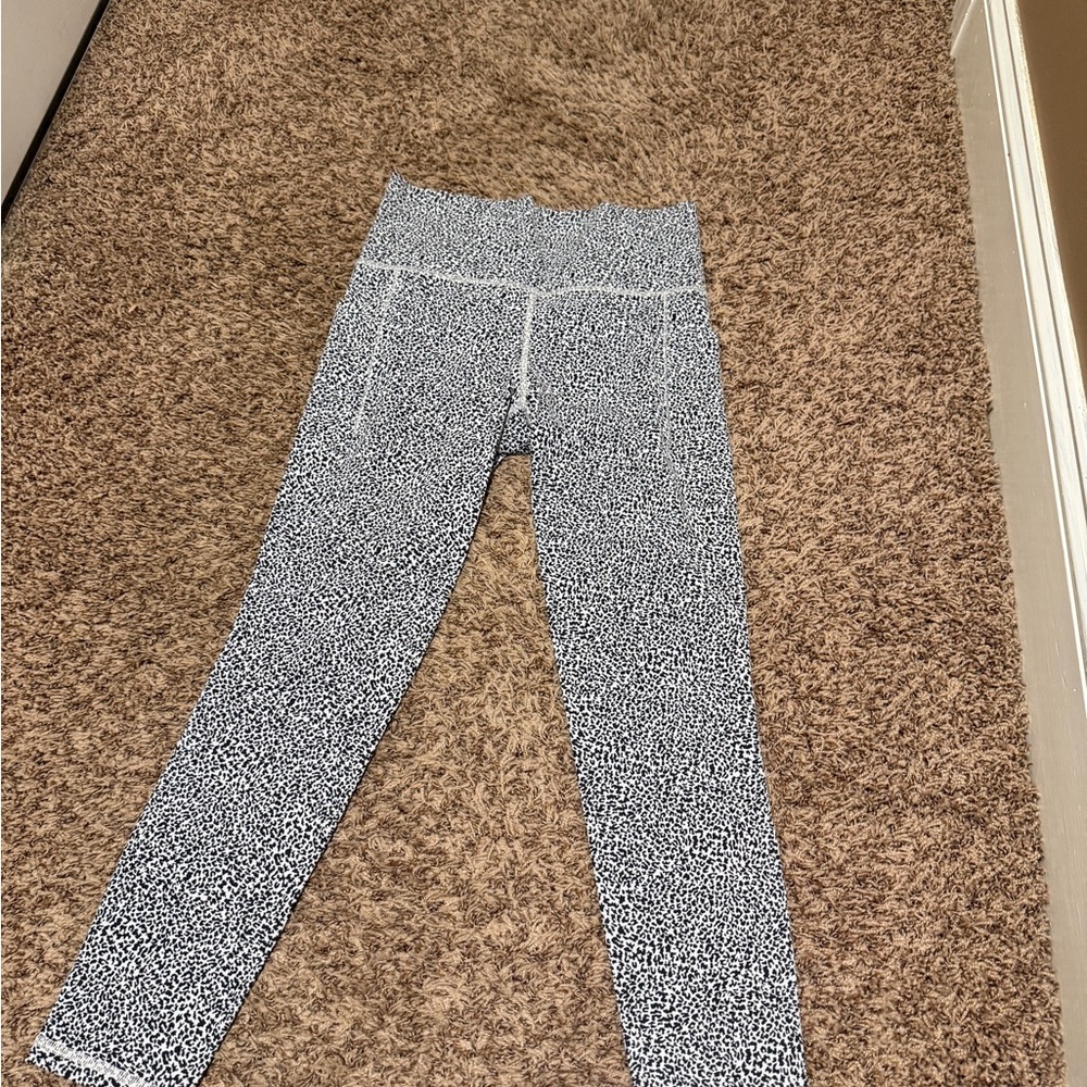 Athleta Black and White Patterned Leggings